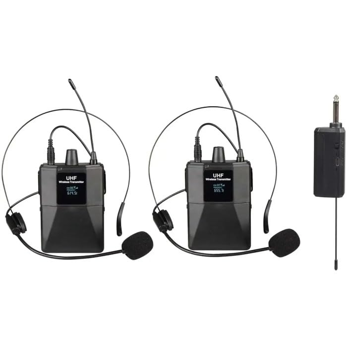 kh UHF Wireless Microphone System Portable Professional Cordless ...