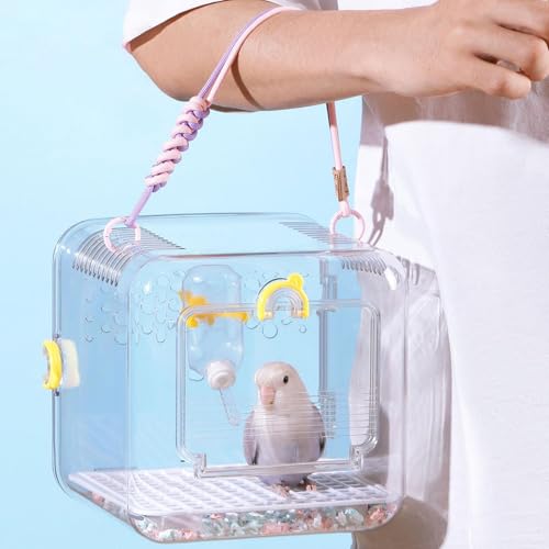 F Fityle Cage de Transport Portable pour Oiseaux, notamment pour Hamsters, perroquets, perruches, calopsittes et canaris. Équipée d'un – Image 4