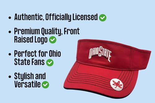 Visera oficial de Ohio State con bordado ajustable miniatura 7