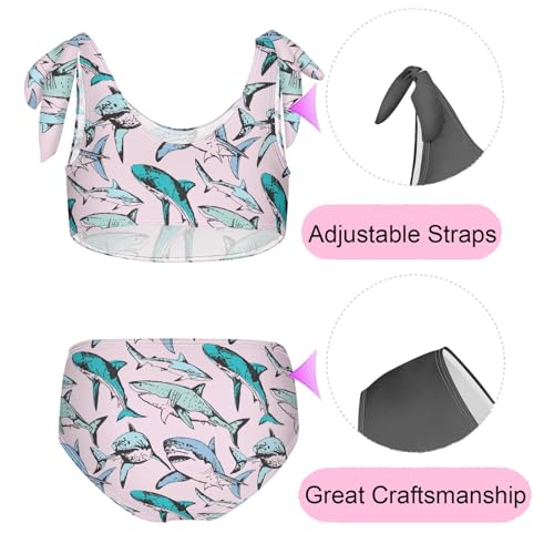 CaTaKu Toddler Girls Swimsuits Girls Swimwear Bathing Suits Two Piece Bikini Set for Girls Size 3-12T2