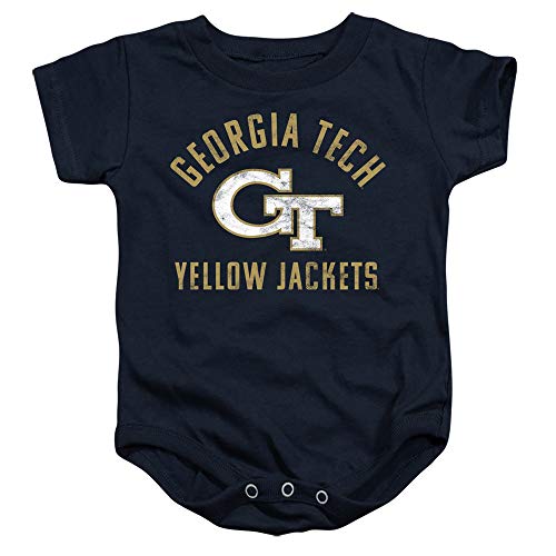 Georgia Tech Official Yellow Jackets Logo Unisex Infant Snap Suit for Baby,Navy, 18 Months