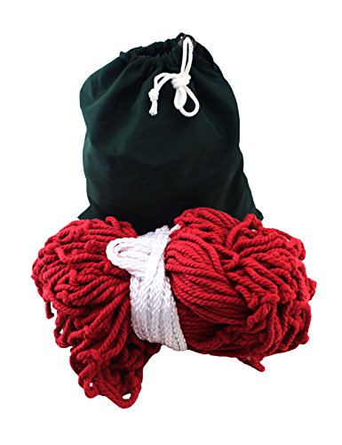 Jueshanzj Outdoor Camping Mesh Hammock OneSize Red