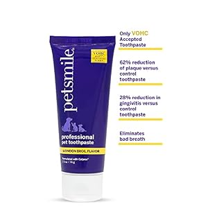 Petsmile Professional Pet Toothpaste - Cat & Dog Teeth Cleaning Supplies - Controls Plaque, Tartar, & Bad Breath - VOHC Accepted Toothpaste - Pet Dental Care Essentials (London Broil, 2.5 Oz) Petsmile Professional Pet Toothpaste – Cat & Dog Teeth Cleaning Supplies – Controls Plaque, Tartar, & Bad Breath – VOHC Accepted Toothpaste – Pet Dental Care Essentials (London Broil, 2.5 Oz)