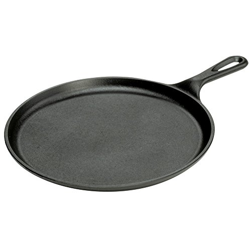 Image of Lodge Round Seasoned Cast Iron Griddle - Round-Shaped, Pre-Seasoned Iron Griddle Pan - Non-Toxic, PFAS-Free Cookware - Compatible with Stovetop, Oven, Grill, or Campfire - 10.5 Inches (Pack of 3)