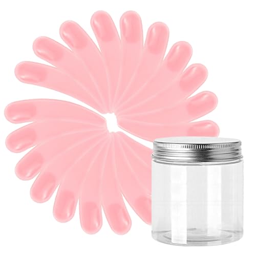 SKYPRO 100 mini spatole per cosmetici, palette ricurve, cucchiaio per trucco, crema, crema per gli occhi, strumento di bellezza per il viso, con bottiglia trasparente in PET – rosa