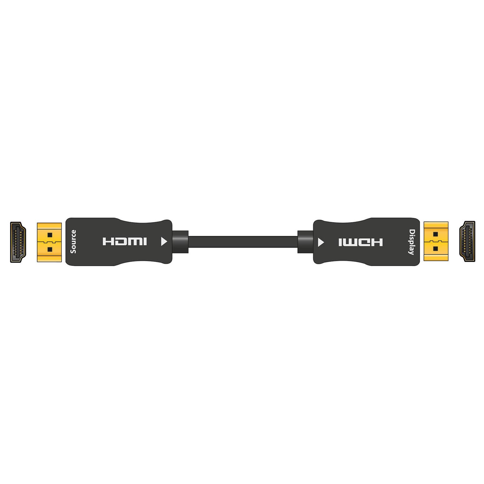 AV:Link - Cable HDMI de fibra óptica activa de ultra alta definición 8K de 10 m, cable HDMI 8K de alta velocidad con conectores chapados en oro, fibra óptica de larga distancia HDMI para TV, proyector