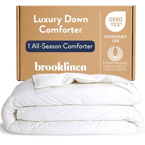 Brooklinen All Season Luxury Down Comforter, 100% Natural...