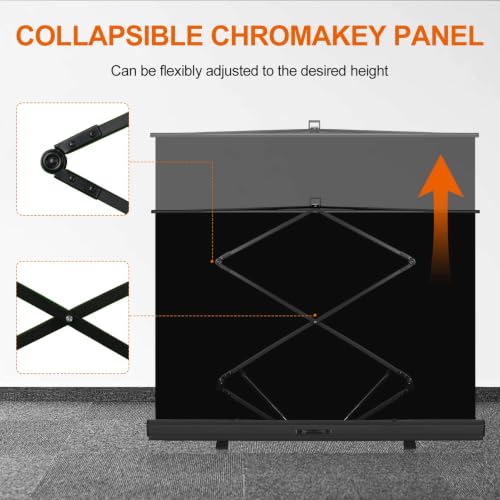 Image of EMART 77x92in Collapsible Chromakey Panel Portable Black Screen