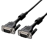 エレコム ディスプレイケーブル D-Sub15ピン VGA-VGA 高耐久 フェライトコア 1.5m ブラック CAC-S15BK