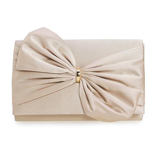 CHARMING TAILOR Satin Bow Formal Bag Women Evening Purse Elegant Clutch Handbag Wedding/Prom/Party - Image 3
