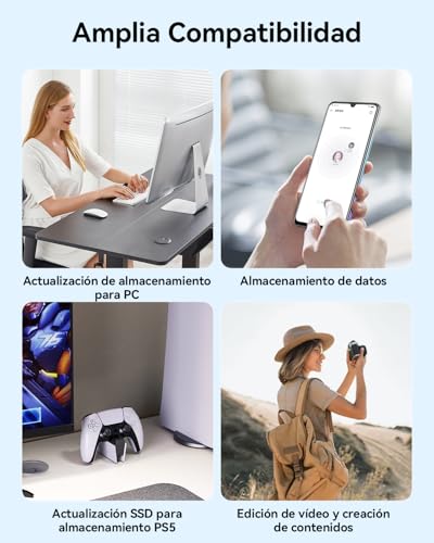 Yottamaster 2TB SSD Externo Magnético, hasta 2000 MB/s USB 3.2 Gen 2 x 2 SSD Portatil Admite 4K ProRes HDR Compatible con iPhone 16/17 Pro MAX, Smartphone, Tableta, Ordenador portátil - imagen 7