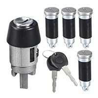 Hoite Zündschalter-Verriegelungszylinder-Kit, kompatibel mit VW T4 Transporter Caravelle 1990–2003 mit 357905855A 357905855B 701837205