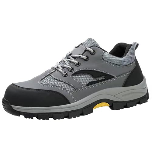 WaKsazlz Zapatos de Seguridad Hombre Mujer Ligero Antideslizante Zapatos de Trabajo Comodo con Punta de Acero Transpirable Calzado de Seguridad -Numeric_43