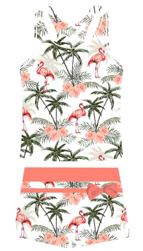 Image of UNIFACO Girls Tankini Swimsuit Size 10-12 Two Piece Boyshort Bathing Suit Kids Fashion Beach Swimwear