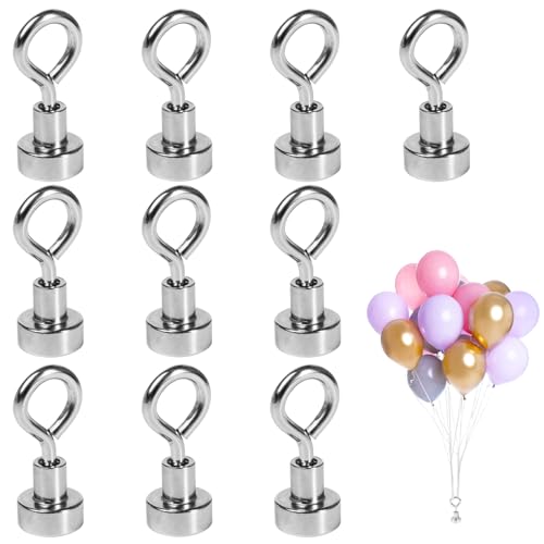 10 pesos para globos de helio, peso magnético de 12 mm, soporte para globos de helio, peso magnético, reutilizables, para bodas, cumpleaños o Navidad