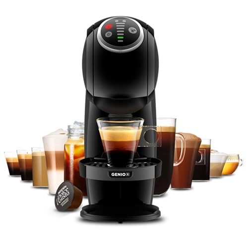 Foto von NESCAFÉ DOLCE GUSTO De'Longhi Nescafe Dolce Gusto, Genio S PlusEDG315.B, Kapsel-Kaffeemaschine, Espresso, Cappuccino, Latte und mehr, 0,8 l, Schwarz