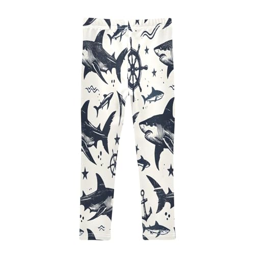Toddler Girls Leggings Printed Yoga Pants Leggings Sketch Sharks for Kids2