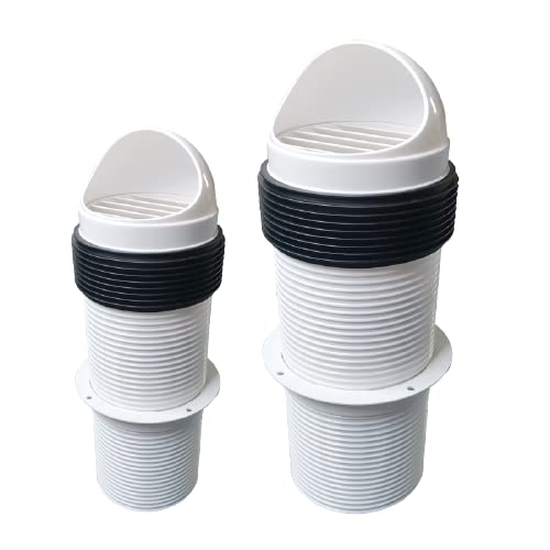 Astberg PVC Long Pipe Cowl Chimney Grill With Bird Mesh/Exhaust Vent/ABS Vent/Air Vent/Ceiling Vent/Inline Duct Ventilation System Accessories/Cowl Cover/Vent Cap (100mm/4") -AFM160S/AWC