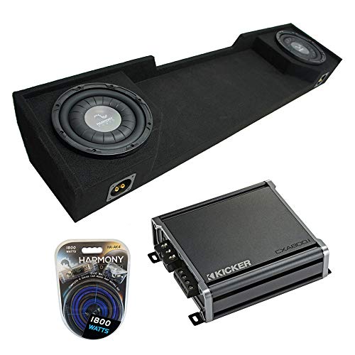 Harmony Audio Bundle F104 Compatible with GMC Sierra Ext Cab Truck 1988-1998 Dual 10