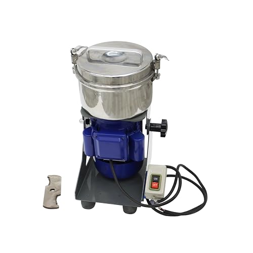 EQCOTWEA Multifunctional Ore Glass Crusher Glass Breaker Mining Pulverizer Coal Crusher Gangue Grinding Machine with an Additional Set of Blades 2800RPM 1.1KW 220V