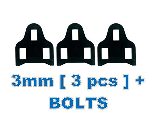 Good Vibration Leg Length Discrepancy Shimano SPD-SL Road Bike Pedal Cleat Spacer Shim (Black, 6mm [ 6pcs ] with Bolts) - Thumbnail 3