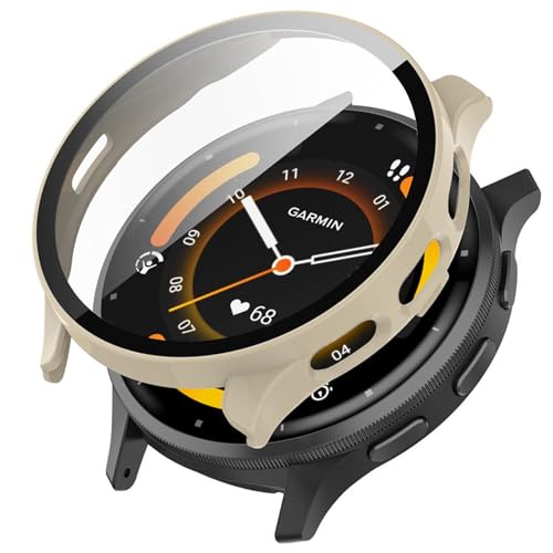 TOORQR For GARMIN Venu 3対応 ケース ガーミンVenu 3 トウォッチケース 強化ガラス 一体型 耐衝撃 PC素材超薄型 傷防止 全面保護 指紋防止 飛散防止 高感度 高透過率 venu 3 用 カバー 45mm(ホワイト)