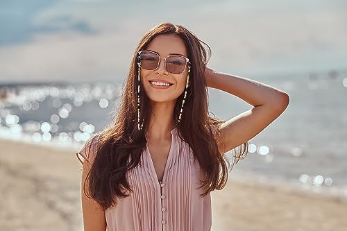 Image of Damanse Eyeglass Chain,8 Pcs Beaded Eye Glasses Strap Holders around Neck For Women