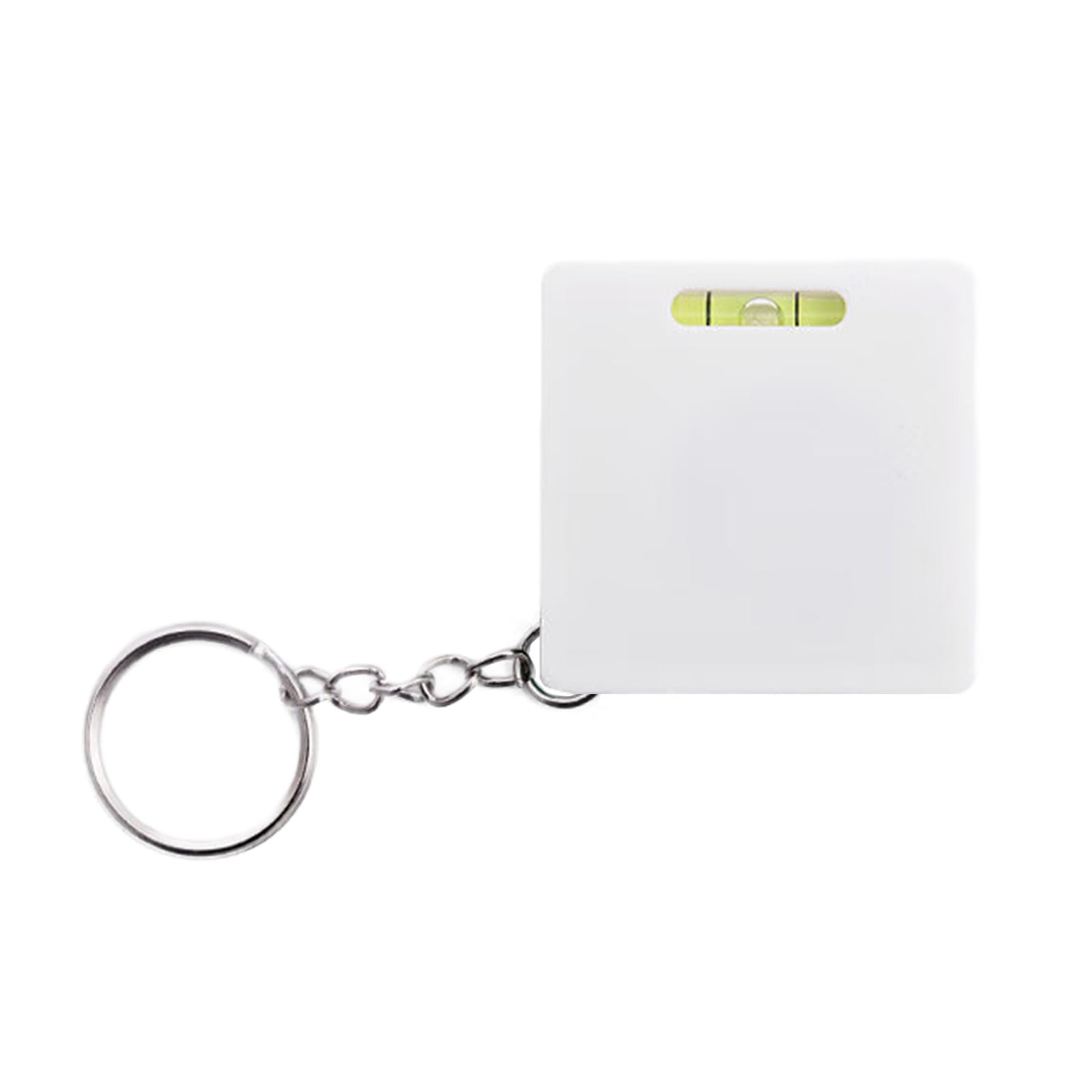 Apglsxy White Easy To Carry Keychains Small Steel Tape Measure Integrated Bubble Levels 1M Measuring Length Auto Retract Function Double Scale Small Levels