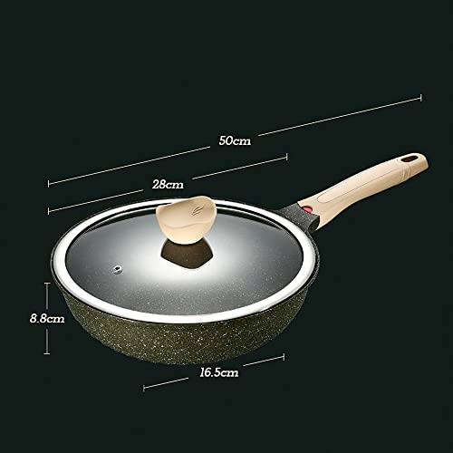 Wok de aluminio con tapa de vidrio 28cm miniatura 2