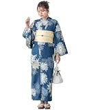 [SOUBIEN] ソウビエン 浴衣 2点 セット floro レディース (浴衣/半幅帯) フリーサイズ 花火が如く×クリーム ykt10301-obh01971