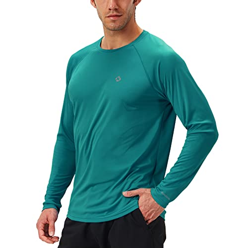 Image of NAVISKIN Men's Rash Guard Shirts Swim Shirts UPF 50+ UV Sun Protection Long Sleeve Shirts Lightweight Quick Dry
