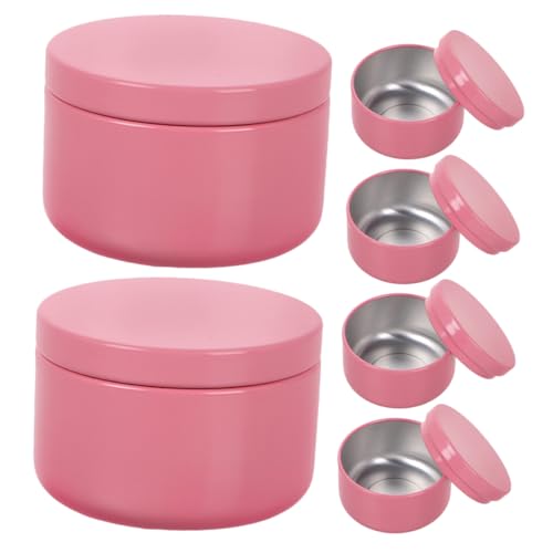 Veemoon 6 Piezas Tarros Metálicos con Tapa Hermética para Aceites Esenciales y Velas DIY Envases Redondos Reutilizables para Aromaterapia Almacenamiento de y Especias para Hogar y Spa