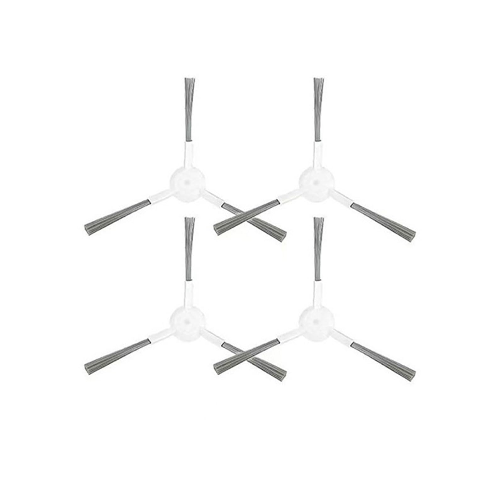 Qlmxjvzhkcn 4Pcs White Side Brush，Compatible For Dreame，L20 Ultra / L30 Ultra / X20 Pro Robot Vacuum Cleaner Brush Spare Parts(4Pcs White)