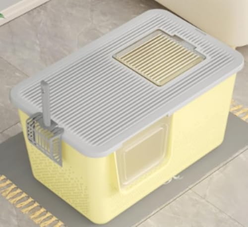 Xiraivke超大号キャットリターボックス 全密閉/半密閉一体型 飛び散り・リター持ち出し防止 家庭用大容量ペットトイレ 易清掃設計?