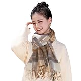 カシミヤマフラー レディース カシミヤ100% チェック柄