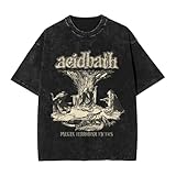 Acid Music Bath Band Vintage Oversized T Shirt Mens Summer Round Neckline Short Sleeves Shirts Unisex Medium