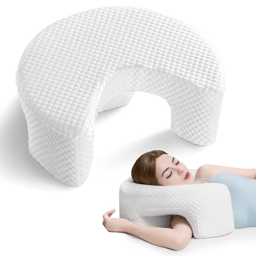 AM AEROMAX Side Sleeping Pillow with Arm Holes - Ergonomic Memory Foam Pillow for Cervical, Neck, Shoulder & Rotator Cuff Pain Relief - Ideal for Side Sleepers