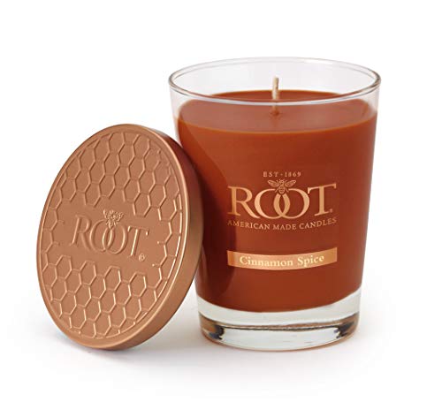 Root Candles Honeycomb Veriglass Scented Beeswax Blend Candle, Cinnamon Spice #TOP30