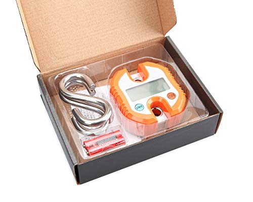 Digital Scale,Klau Portable 150 Kg / 300 Lb Heavy Duty Crane Scale Hanging Scales Lcd Display With Backlight For Home Farm Hunting Outdoor Orange #TOP7