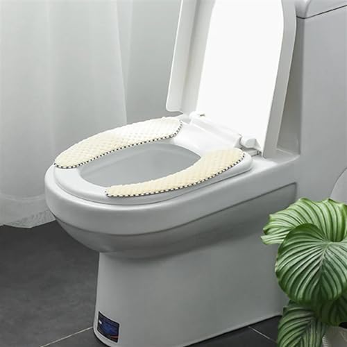 Cubierta para inodoro acolchada blanca accesorio de baño de alta suavidad 2