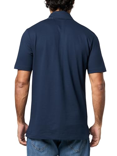 Polo Karl Lagerfeld Paris para hombre, manga corta, cuello recto, ajuste regular con logo en el pecho miniatura 2