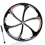 Ruote per mountain bike: set di ruote anteriori e posteriori da 24 pollici/26 pollici, lega di magnesio ad alte prestazioni, mozzo ruota monoblocco, altezza cerchio da 24 pollici 451 mm, altezza cerchio da 26 pollici 559 mm, ruota da 24 pollici ≈1400 g, ruota da 26 pollici ≈1500 g.