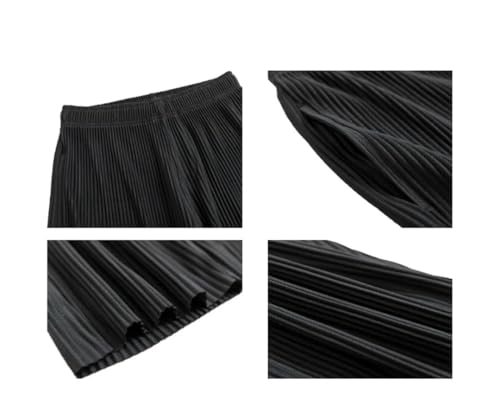 Men Summer Pleated Pants Casual Japanese Streetwear Loose Straight Ice Silk Pants2