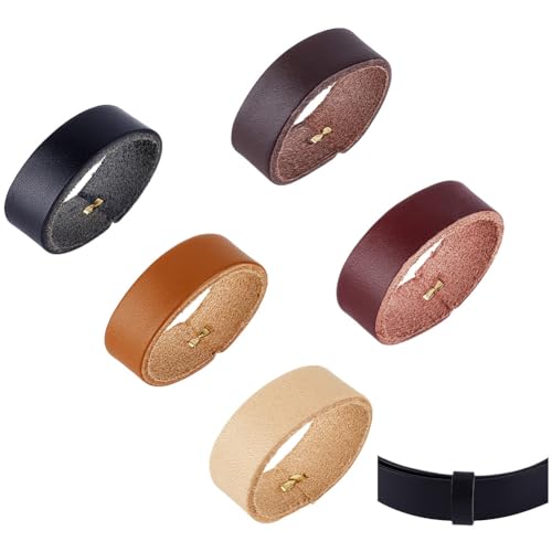 Passants en cuir de vachette PH PandaHall ovales 15mm pour réparation de ceintures