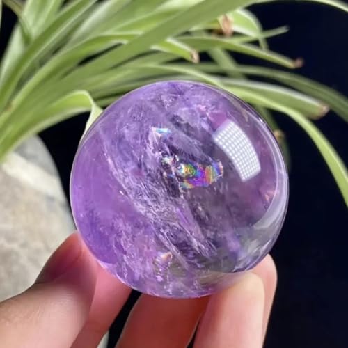 Améthyste en sphère violette de 30mm en pierre de quartz naturel