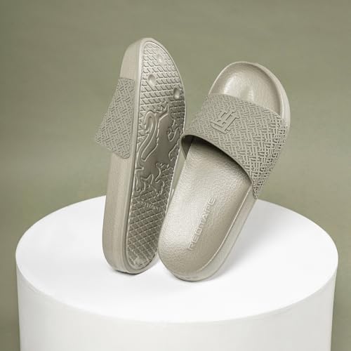 Image of Red Tape Flip-Flop Sliders for Men for Everyday Comfort in Brown | Casual Pool Sliders.