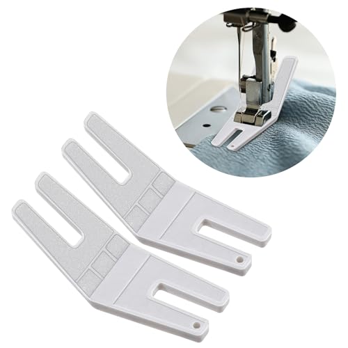 Lot de 2 pieds presseurs pour machine à coudre - En plastique - Accessoire de couture - Aide à la couture - Broderie