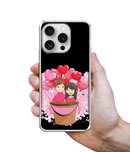 Image of Amazon Brand- Solimo Boy and Girl Printed Silicon Soft TPU Back Case Cover Compatible for Apple iPhone 15 Pro