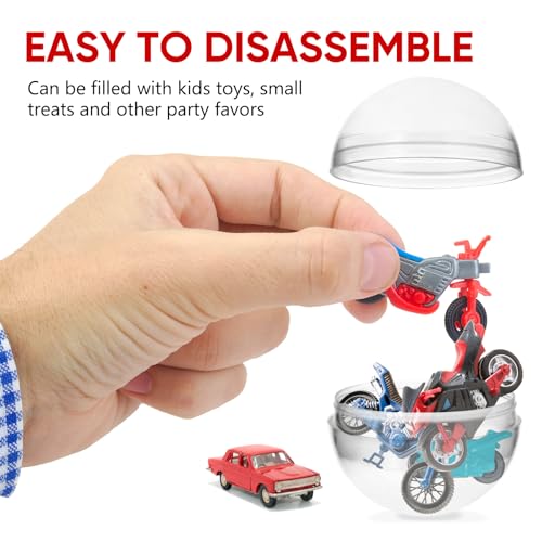 Healifty 100 Stück Plastikkugeln zum Füllen von Weihnachtskugeln Transparente Acryl-Bastelkugeln Lotteriekugel für Greifer Kaugummiautomat Eier zum Spielen für Spielepartys 3,2 cm