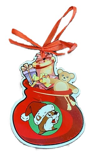 Buc-ee's Christmas Tree Ornament, Ceramic, Stocking with Toys and Gifts